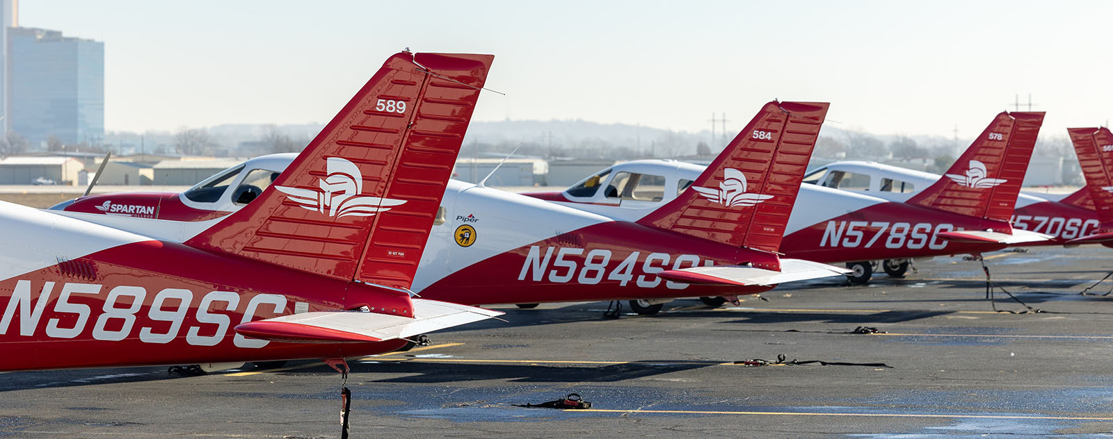 spartan planes on tarmac