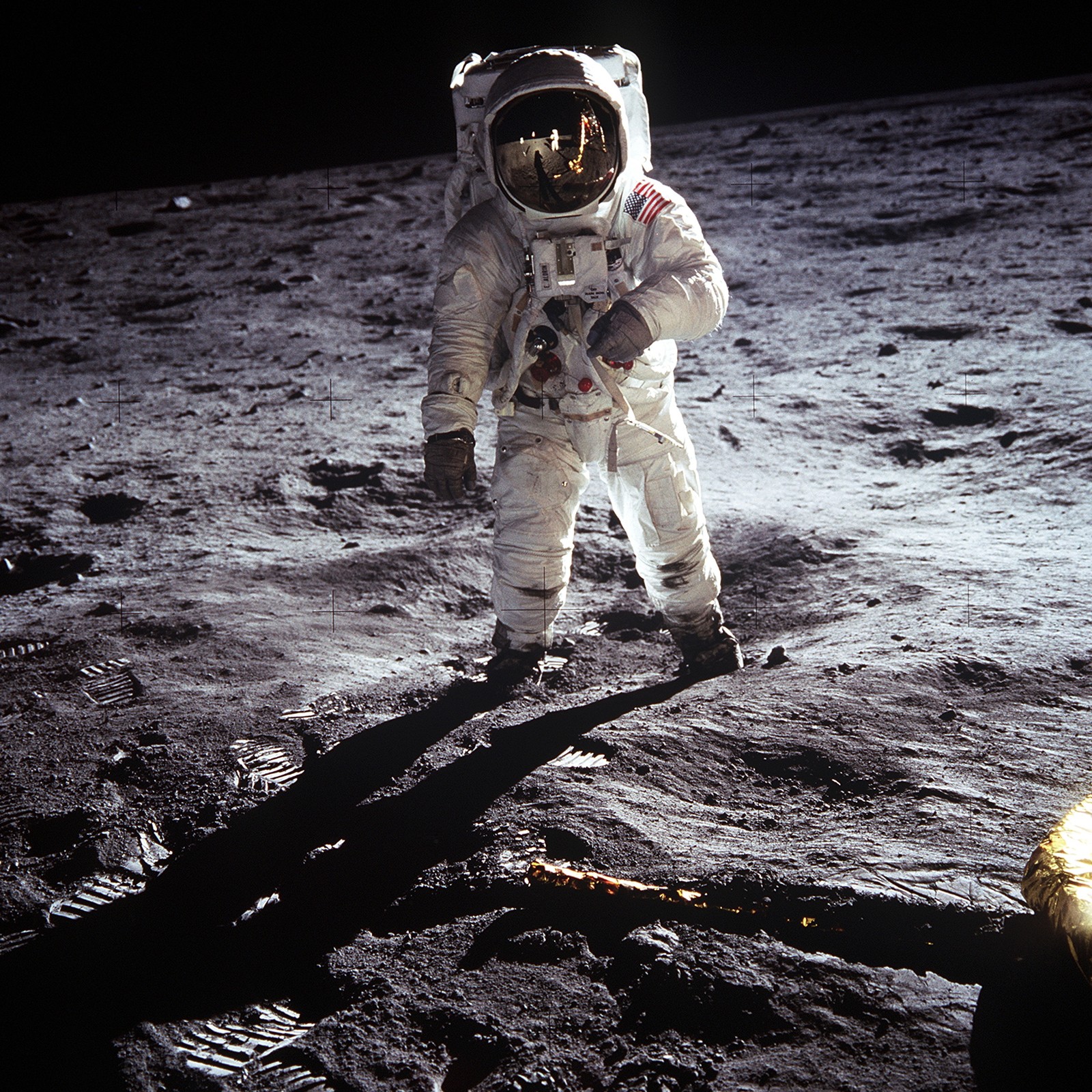 Apollo 11 astronaut Buzz Aldrin on the lunar surface